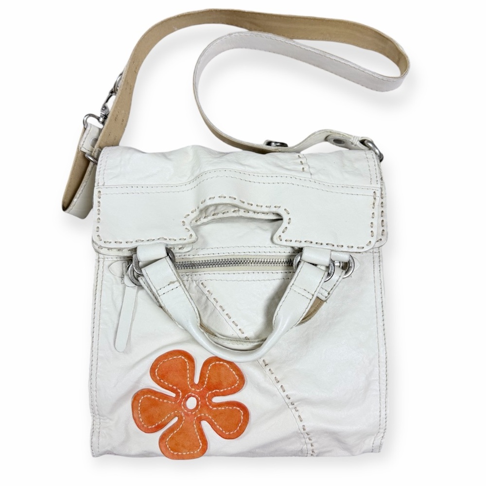 Lucky Brand Abbey Road Orange Flower Satchel